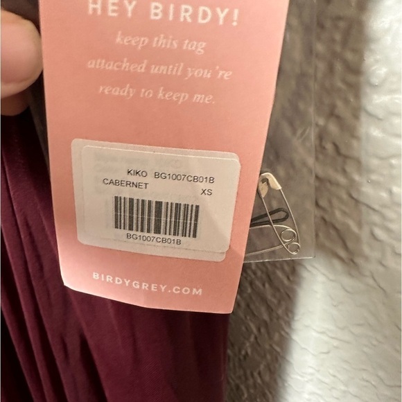 NWT Birdy Grey Kiko Dress in Mesh Cabernet - Picture 4 of 5